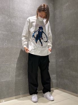 「LONELY/論理（ロンリー）のアイテム」を使った、湯原健太さん（メンズ・178cm）の春コーディネート