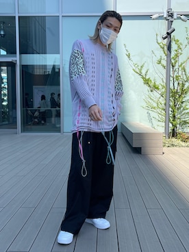 「DANKE SCHON（ダンケシェーン）のアイテム（スラックス）」を使った、湯原健太さん（メンズ・178cm）の春コーディネート