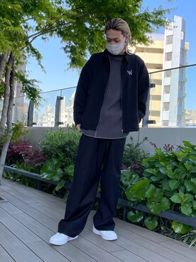 「DANKE SCHON（ダンケシェーン）のアイテム（スラックス）」を使った、湯原健太さん（メンズ・178cm）の春コーディネート