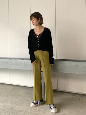 「ピスタチオ」｜「アイテム（キャミソール）」を使った、hinanoさん（レディース・155cm）の夏コーディネート