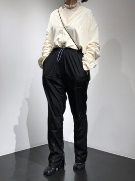「Maison Margiela（メゾンマルジェラ）のMaison Margiela 「タビ」ブーツ（ブーツ）」を使った、増井春妃/masui haruhiさん（レディース・162cm）の春コーディネート