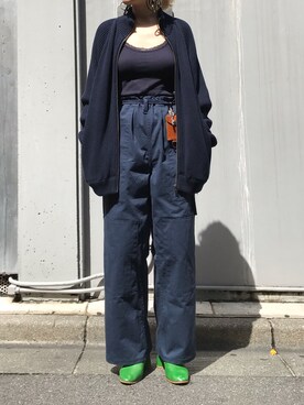 「TUKI（ツキ）のアイテム（パンツ）」を使った、増井春妃/masui haruhiさん（レディース・162cm）の秋コーディネート