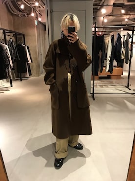 「TUKI（ツキ）のアイテム（パンツ）」を使った、増井春妃/masui haruhiさん（レディース・162cm）の秋コーディネート