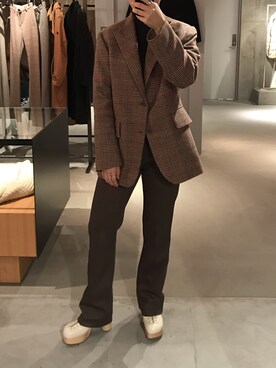 「CLASS（クラス）のアイテム（ジャケット/アウター）」を使った、増井春妃/masui haruhiさん（レディース・162cm）の秋コーディネート