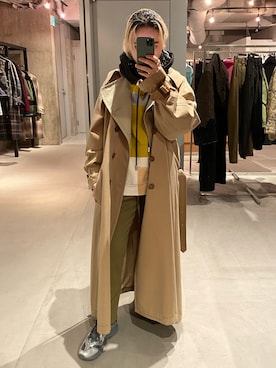 「WALES BONNER（ウェールズ ボナー）のアイテム」を使った、増井春妃/masui haruhiさん（レディース・162cm）の秋コーディネート