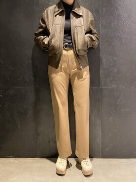 「LEMAIRE（ルメール）のアイテム（ジャケット/アウター）」を使った、増井春妃/masui haruhiさん（レディース・162cm）の冬コーディネート