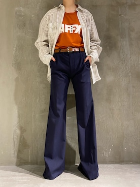 「MARTINE ROSE（マーティンローズ）のアイテム（パンツ）」を使った、増井春妃/masui haruhiさん（レディース・162cm）の春コーディネート