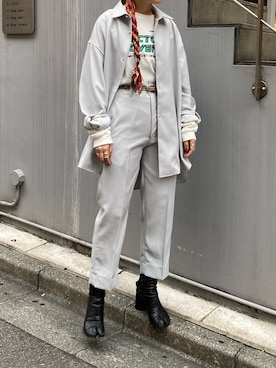 「SHINYAKOZUKA（シンヤコヅカ）のアイテム」を使った、増井春妃/masui haruhiさん（レディース・162cm）の夏コーディネート