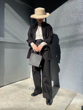 「Building Block（ビルディングブロック）のアイテム（バッグ）」を使った、増井春妃/masui haruhiさん（レディース・162cm）の夏コーディネート