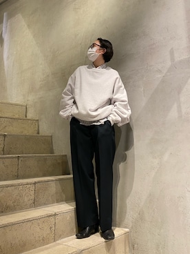 「アイテム（スウェット、シルバー系）」を使った、増井春妃/masui haruhiさん（レディース・162cm）の春コーディネート