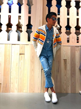 「アイテム（パーカー）」を使った、KIKUCHIさん（メンズ・178cm）の冬コーディネート