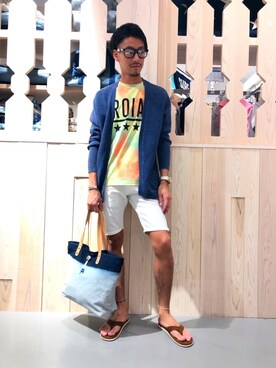 「アイテム（トートバッグ）」を使った、KIKUCHIさん（メンズ・178cm）の春コーディネート