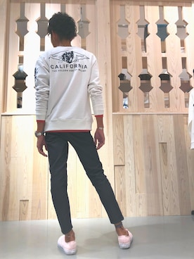 「アイテム（スウェット）」を使った、KIKUCHIさん（メンズ・178cm）の秋コーディネート