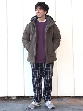 「coen（コーエン）のアイテム（ダウンジャケット/コート）」を使った、松本幸弦さん（メンズ・162cm）の冬コーディネート