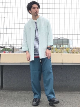 「2021春新作」｜松本幸弦さん（メンズ・162cm）の春コーディネート