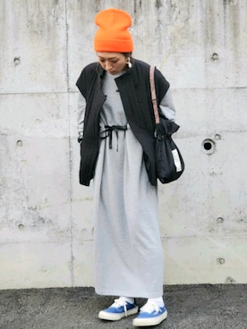 「Printstar（プリントスター）のアイテム（帽子）」を使った、かーちんさん（レディース・156cm）の秋コーディネート