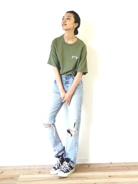 「GRIEZ（グリーズ）のアイテム」を使った、赤羽さん（レディース・163cm）の秋コーディネート