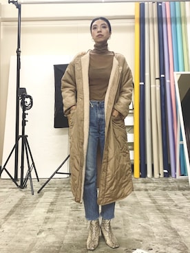 「キルティングコート」｜赤羽さん（レディース・163cm）の秋コーディネート