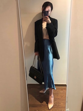 「lady」｜「アイテム（ジャケット/アウター）」を使った、Ins@Junlaylaさん（レディース・165cm）の秋コーディネート