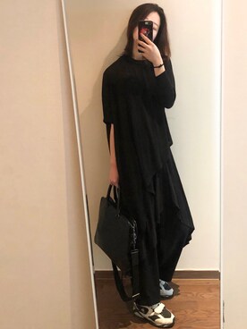 「skirt」｜「アイテム（パンツ）」を使った、Ins@Junlaylaさん（レディース・165cm）の秋コーディネート
