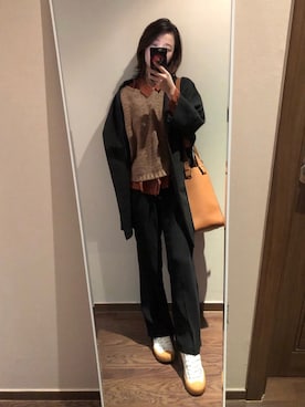 「SOUP（スープ）のアイテム（ジャケット/アウター）」を使った、Ins@Junlaylaさん（レディース・165cm）の秋コーディネート