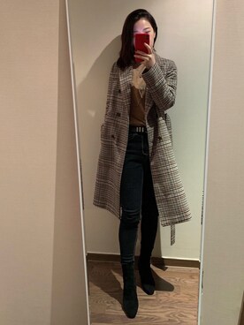 「SODAのアイテム」を使った、Ins@Junlaylaさん（レディース・165cm）の冬コーディネート