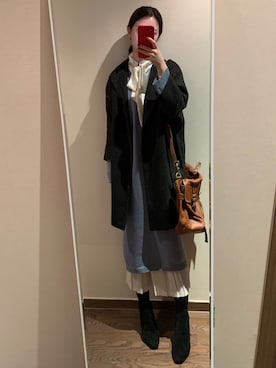 「SODAのアイテム」を使った、Ins@Junlaylaさん（レディース・165cm）の冬コーディネート