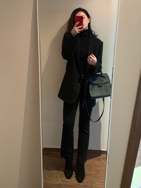 「pants」｜「アイテム（ジャケット/アウター）」を使った、Ins@Junlaylaさん（レディース・165cm）の冬コーディネート