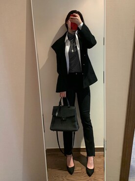 「S.T. Dupont（エス テー デユポン）のアイテム」を使った、Ins@Junlaylaさん（レディース・165cm）の冬コーディネート