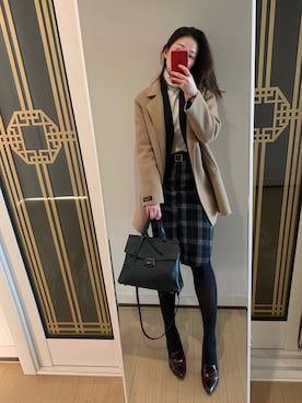 「YSL（ワイエスエル）のアイテム（ジャケット/アウター）」を使った、Ins@Junlaylaさん（レディース・165cm）の春コーディネート