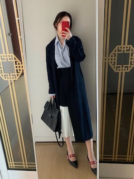 「Hartford（ハートフォード）のアイテム」を使った、Ins@Junlaylaさん（レディース・165cm）の春コーディネート