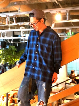 「アイテム（キャップ）」を使った、oiさん（メンズ・168cm・30代）の秋コーディネート