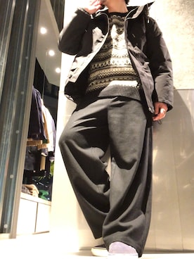 「koe（コエ）のアイテム（ダウンジャケット/コート）」を使った、oiさん（メンズ・168cm）の冬コーディネート