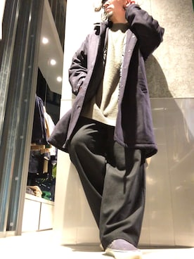 「koe（コエ）のアイテム（ダウンジャケット/コート）」を使った、oiさん（メンズ・168cm）の冬コーディネート