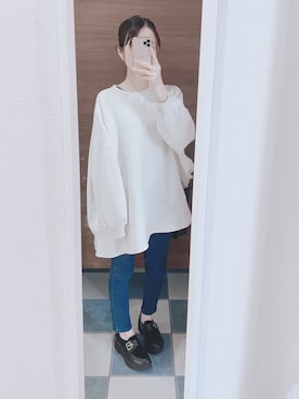 「Heather（ヘザー）のアイテム（サロペット/オーバーオール）」を使った、はるかさん（レディース・155cm）の春コーディネート