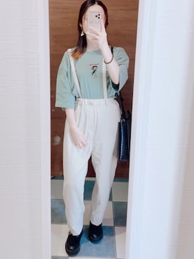 「SpRay PREMIUM（スプレイプレミアム）のアイテム（Tシャツ/カットソー）」を使った、はるかさん（レディース・155cm）の夏コーディネート