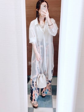 「SpRay PREMIUM（スプレイプレミアム）のアイテム（パンツ）」を使った、はるかさん（レディース・155cm）の夏コーディネート
