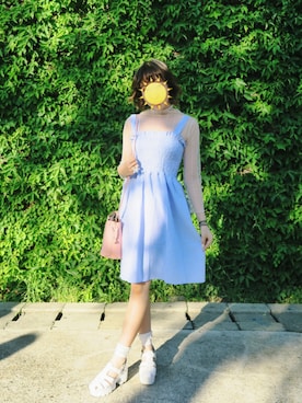「アイテム（ドラムバッグ、ピンク系）」を使った、亞哲(あり)さん（レディース・168cm）の夏コーディネート