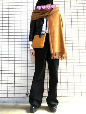 「MY（マイ）のアイテム（パンツ）」を使った、8aaaaayanさん（レディース・157cm）の秋コーディネート