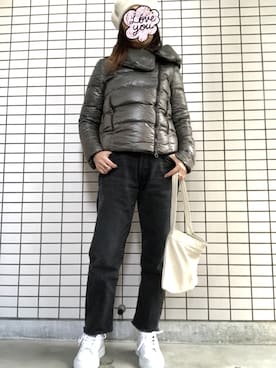 「EDITION（エディション）のアイテム（帽子）」を使った、8aaaaayanさん（レディース・157cm）の冬コーディネート