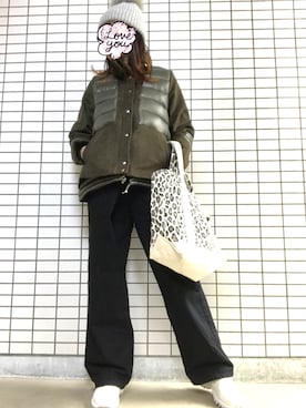 「MY（マイ）のアイテム（パンツ）」を使った、8aaaaayanさん（レディース・157cm）の冬コーディネート