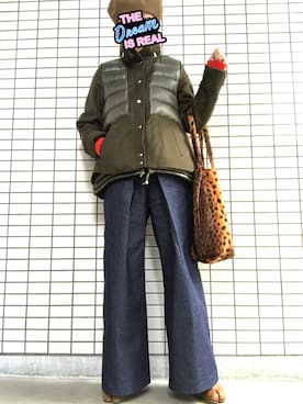 「NAISSANCE（ネサンス）のアイテム（バッグ）」を使った、8aaaaayanさん（レディース・157cm）の冬コーディネート