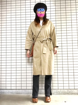 「Mature Framework（マチュール フレームワーク）のアイテム（パンツ）」を使った、8aaaaayanさん（レディース・157cm）の春コーディネート