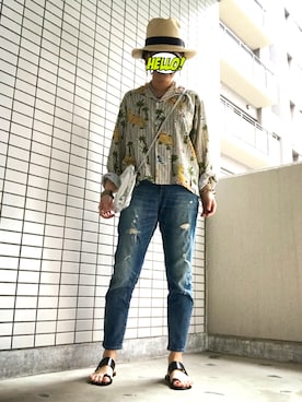 「Genuine（ジェニュイン）のアイテム」を使った、8aaaaayanさん（レディース・157cm）の夏コーディネート