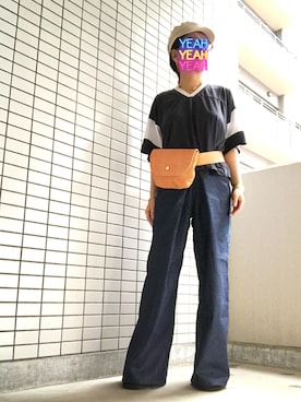 「JOHN LAWRENCE SULLIVAN」｜「アイテム（キャップ）」を使った、8aaaaayanさん（レディース・157cm）の夏コーディネート