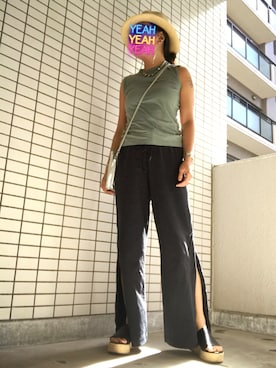 「tibi（ティビ）のアイテム（サンダル）」を使った、8aaaaayanさん（レディース・157cm）の夏コーディネート