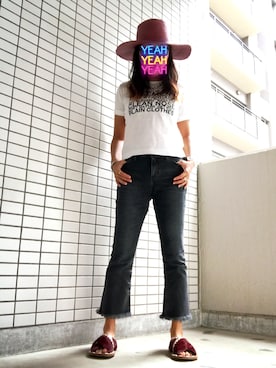 「IENA（イエナ）のアイテム（ハット）」を使った、8aaaaayanさん（レディース・157cm）の夏コーディネート