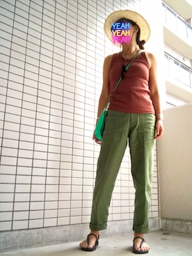 「IENA（イエナ）のアイテム（ハット）」を使った、8aaaaayanさん（レディース・157cm）の秋コーディネート