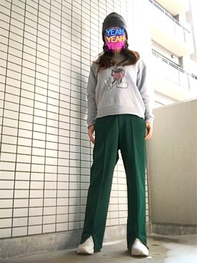 「EN ROUTE（アンルート）のアイテム」を使った、8aaaaayanさん（レディース・157cm）の冬コーディネート
