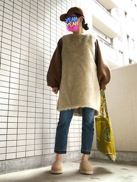 「Acne Studios（アクネストゥディオズ）のアイテム（キャップ）」を使った、8aaaaayanさん（レディース・157cm）の春コーディネート